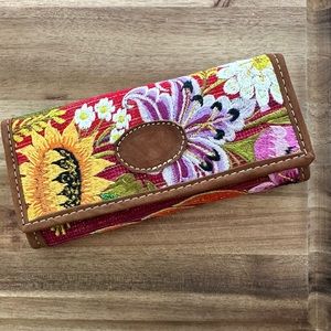 Mexican Embroidered Artisan Wallet Floral wallet